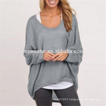 Elegant women loose pullover jumper tops batwing long sleeve knitting poncho sweater